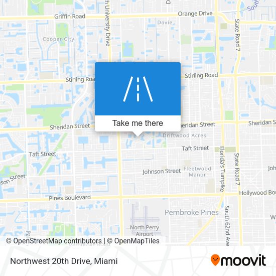 Mapa de Northwest 20th Drive