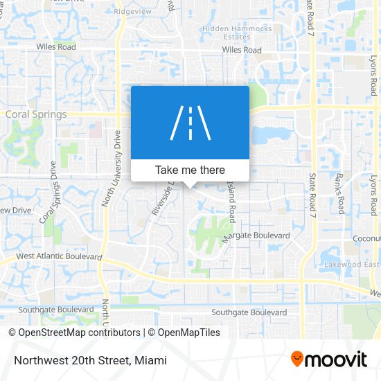 Northwest 20th Street map