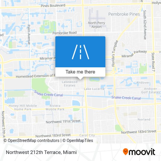 Mapa de Northwest 212th Terrace