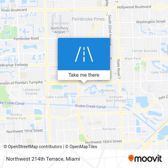 Northwest 214th Terrace map