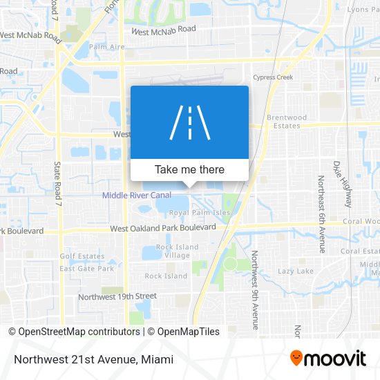 Mapa de Northwest 21st Avenue