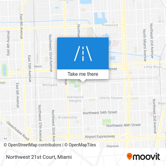 Northwest 21st Court map