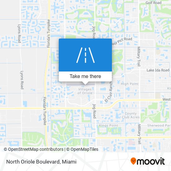 North Oriole Boulevard map