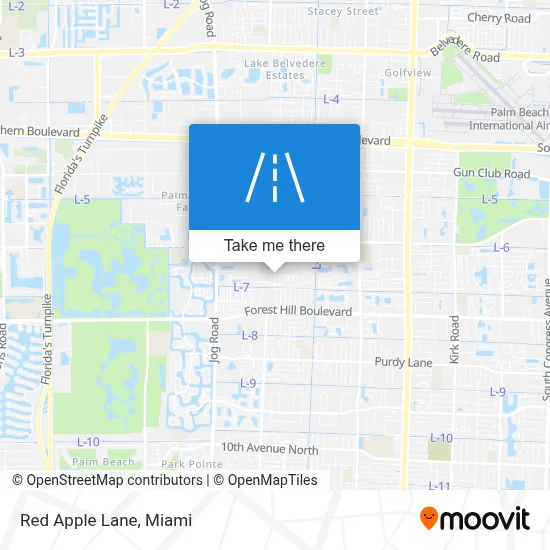 Red Apple Lane map