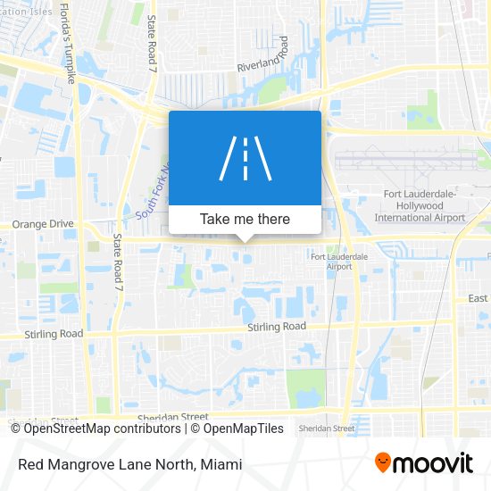 Red Mangrove Lane North map