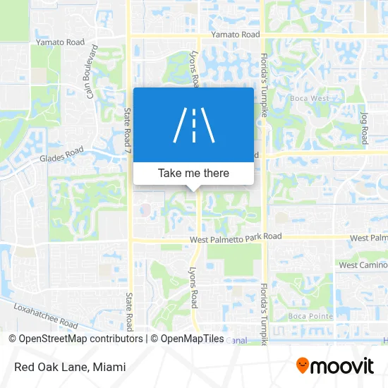 Red Oak Lane map