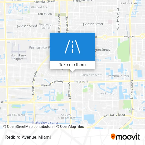 Redbird Avenue map