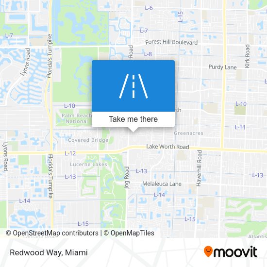 Mapa de Redwood Way