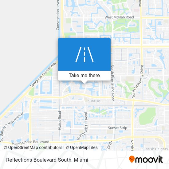 Reflections Boulevard South map