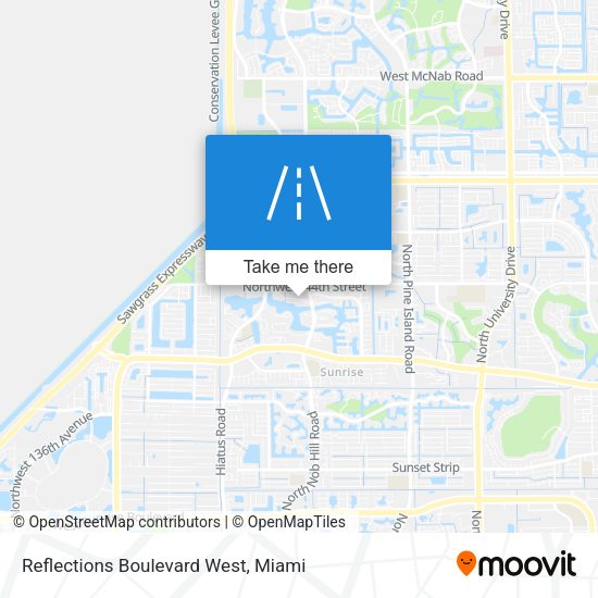 Reflections Boulevard West map