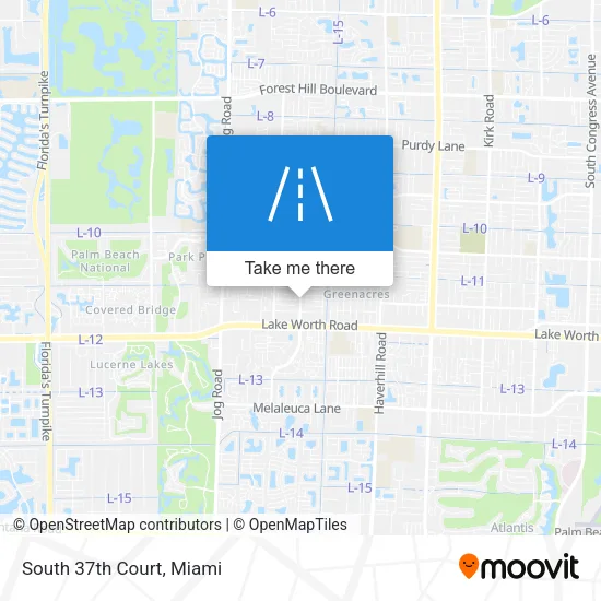 South 37th Court map