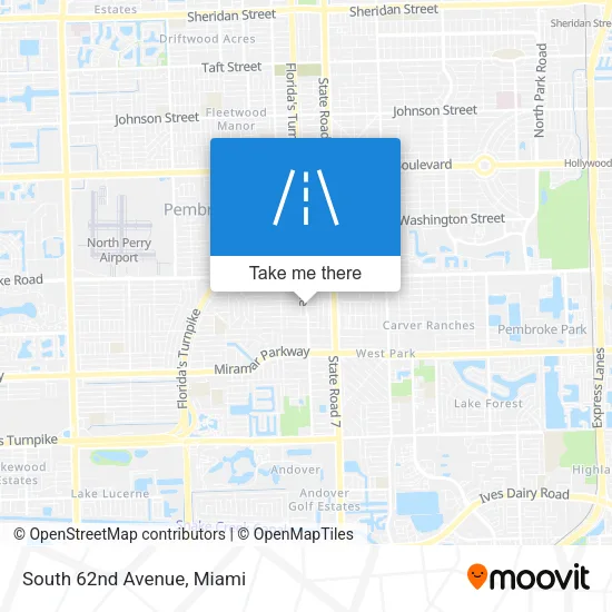 South 62nd Avenue map