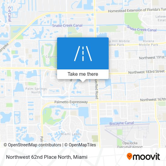 Northwest 62nd Place North map