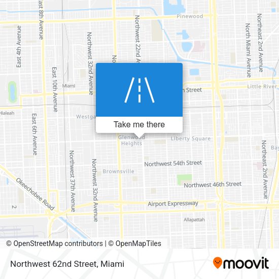 Northwest 62nd Street map