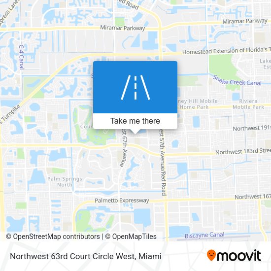 Mapa de Northwest 63rd Court Circle West