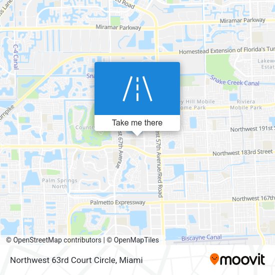 Northwest 63rd Court Circle map