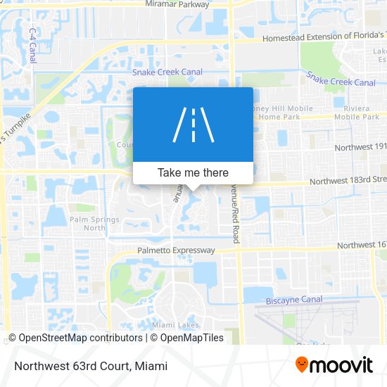 Northwest 63rd Court map