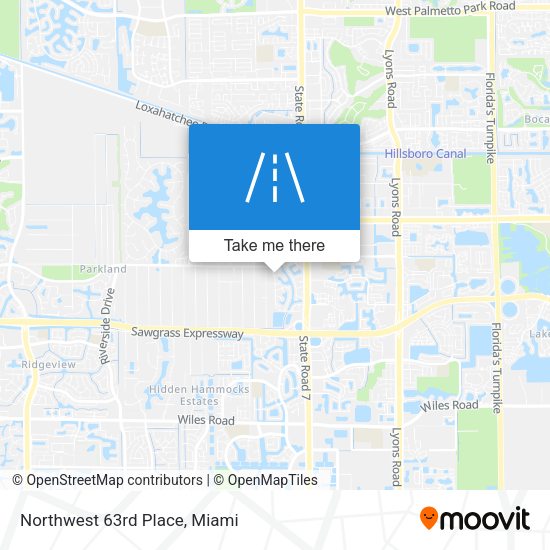 Northwest 63rd Place map