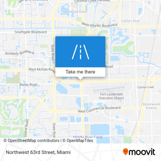 Northwest 63rd Street map