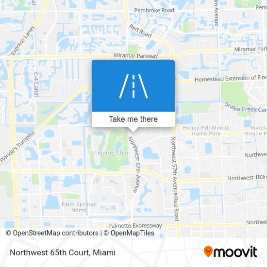 Northwest 65th Court map