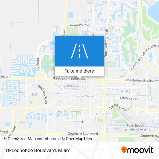 Mapa de Okeechobee Boulevard