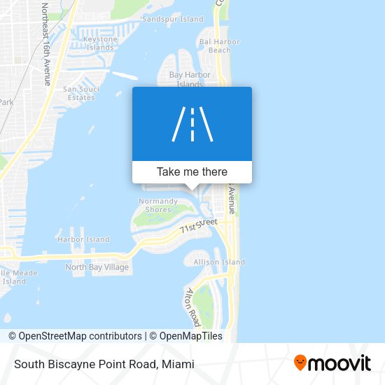 Mapa de South Biscayne Point Road