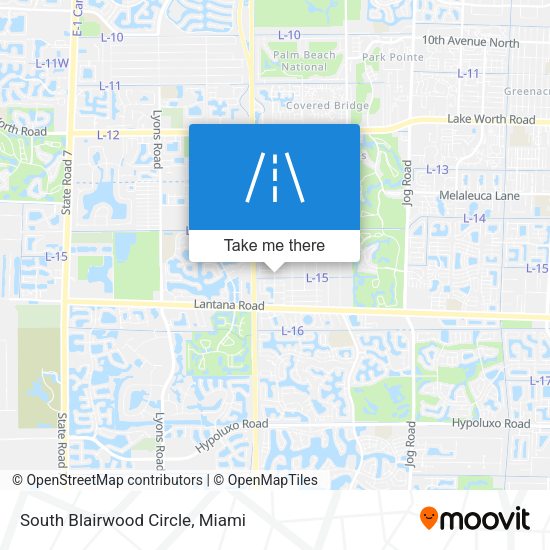 South Blairwood Circle map
