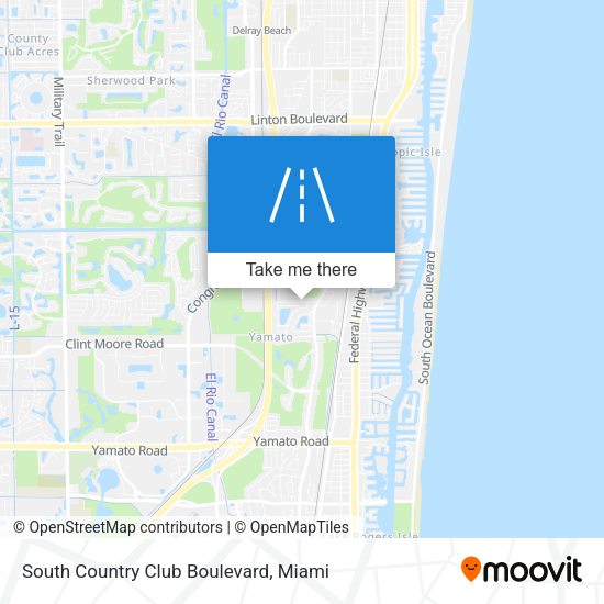 South Country Club Boulevard map