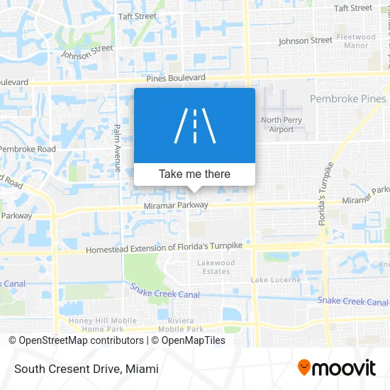 South Cresent Drive map