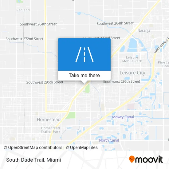 South Dade Trail map