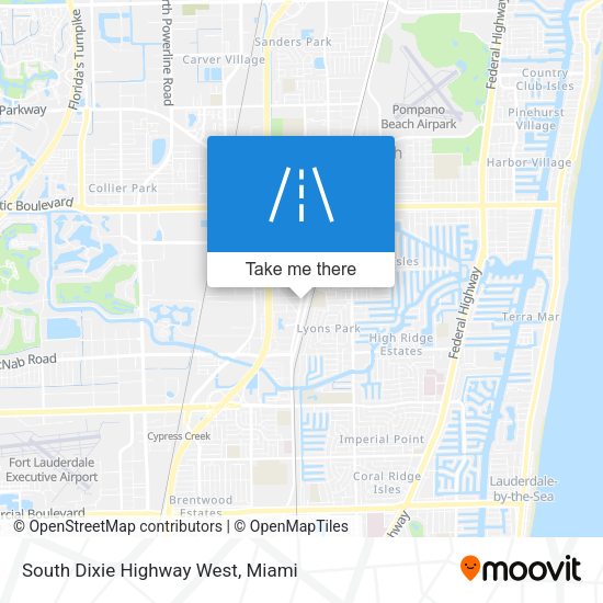 South Dixie Highway West map