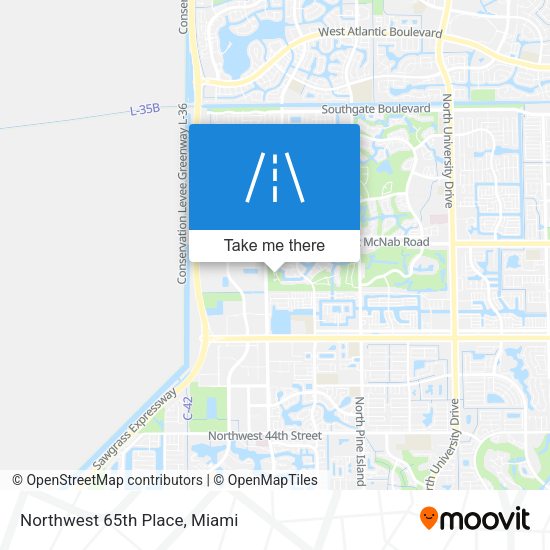 Northwest 65th Place map