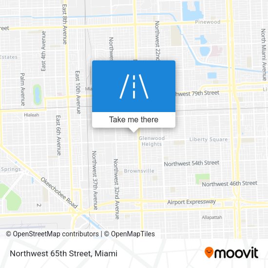 Northwest 65th Street map