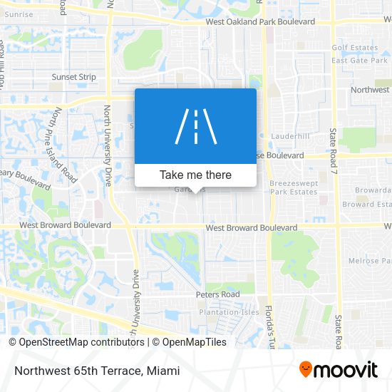 Mapa de Northwest 65th Terrace