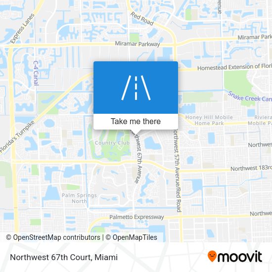 Mapa de Northwest 67th Court