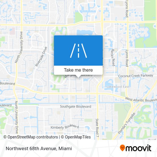 Northwest 68th Avenue map