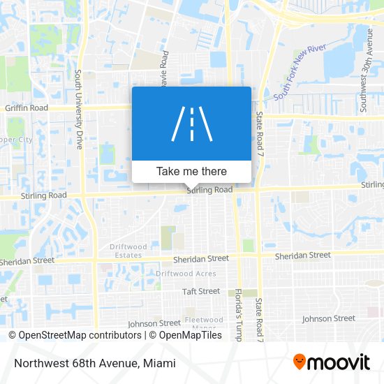 Northwest 68th Avenue map