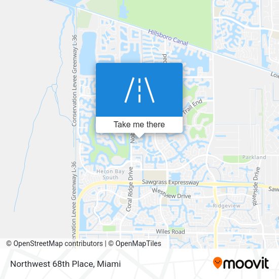 Northwest 68th Place map