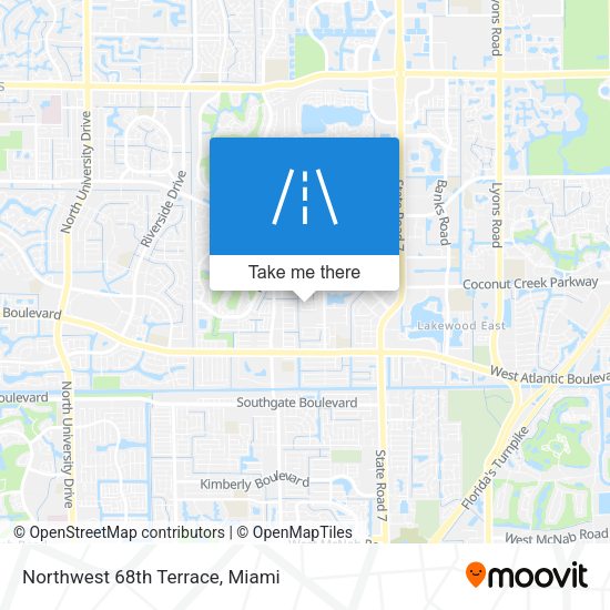 Mapa de Northwest 68th Terrace