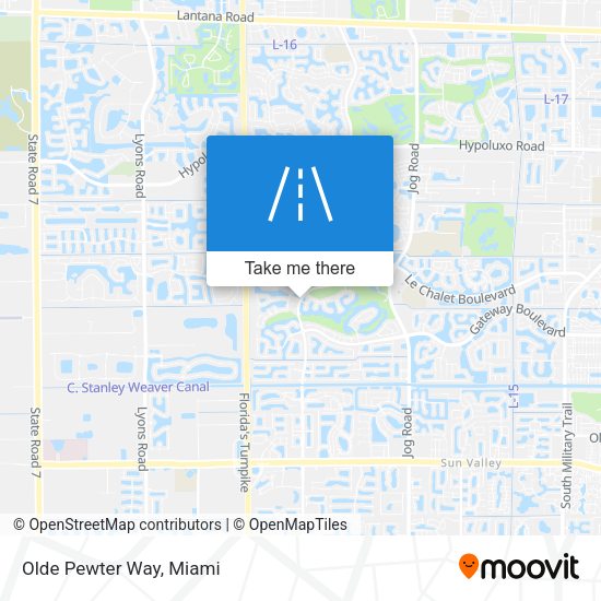 Mapa de Olde Pewter Way