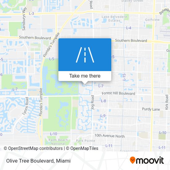 Mapa de Olive Tree Boulevard