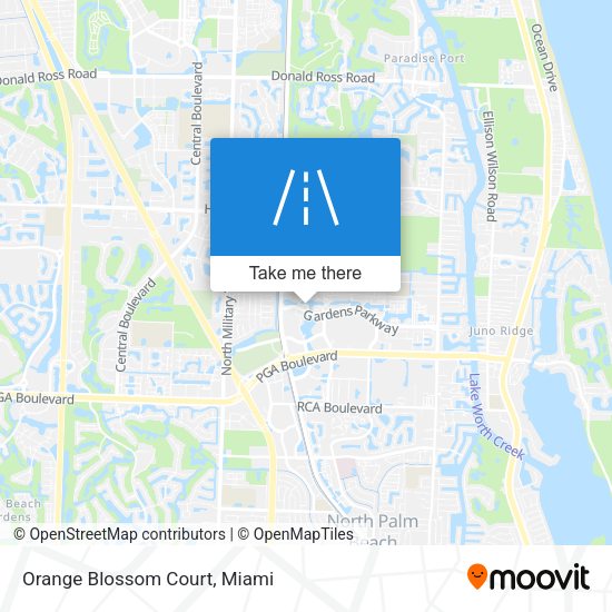 Mapa de Orange Blossom Court