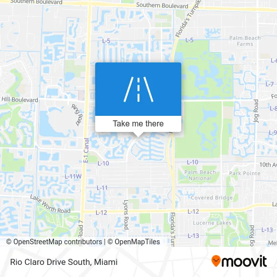 Rio Claro Drive South map