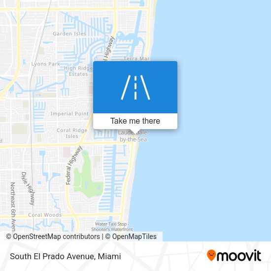 South El Prado Avenue map
