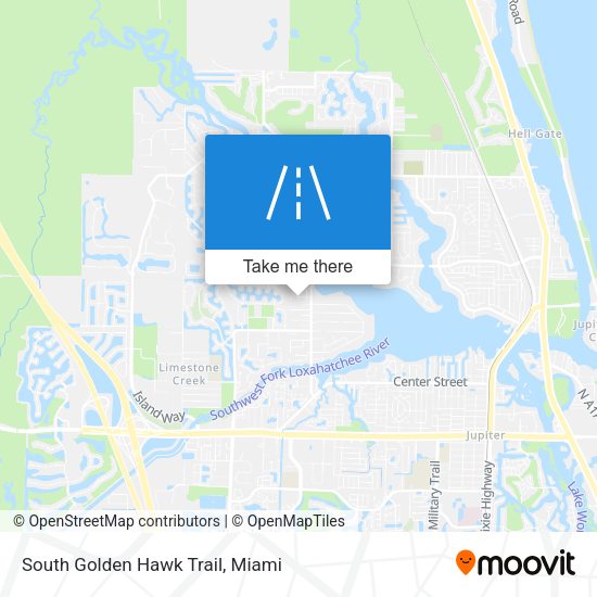 South Golden Hawk Trail map
