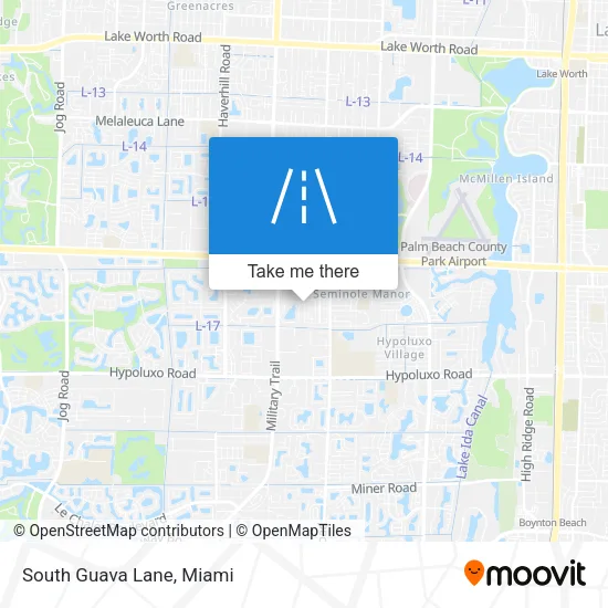 South Guava Lane map