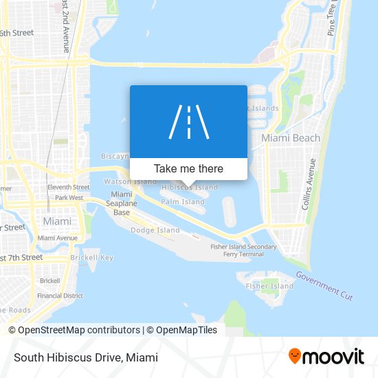 South Hibiscus Drive map