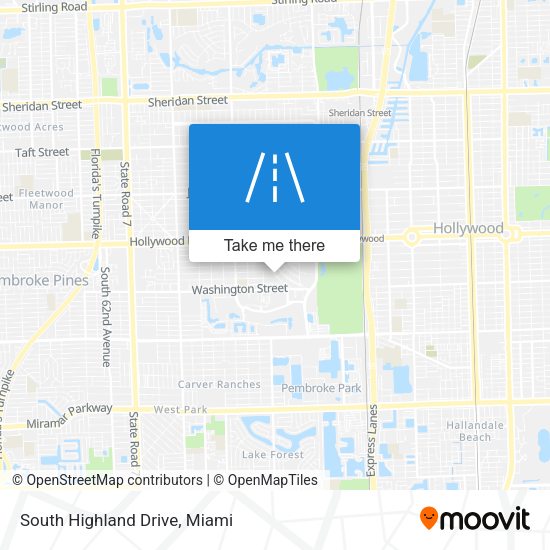 South Highland Drive map