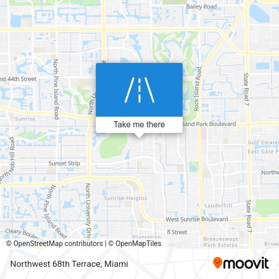 Northwest 68th Terrace map