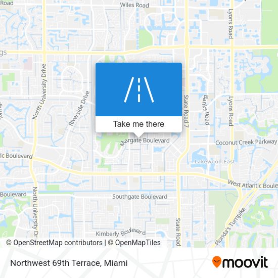 Mapa de Northwest 69th Terrace
